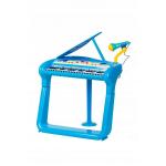 Vaikiškas pianinas - fortepijonas su mikrofonu ir kėdute - mėlynas Eco Toys